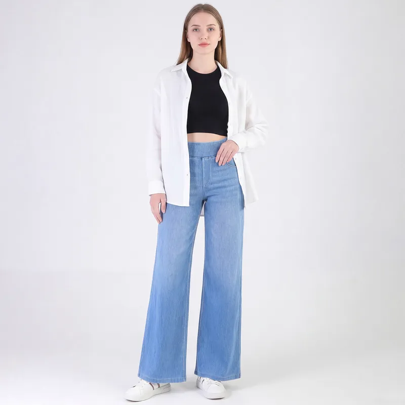 Wide-Leg High-Rise Washed Jeans — Product details 29