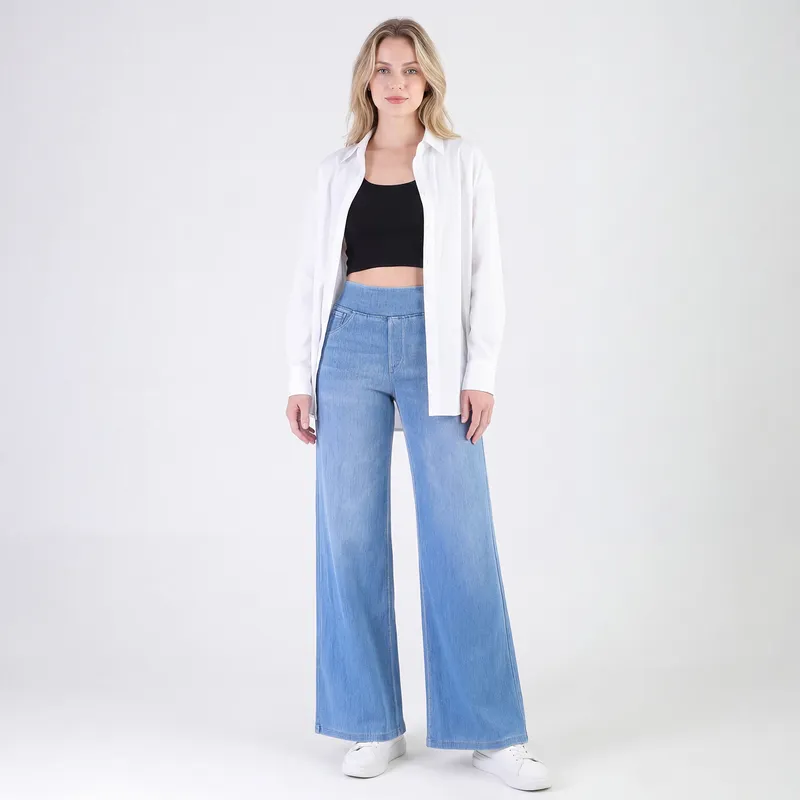 Wide-Leg High-Rise Washed Jeans — Product details 30
