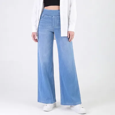 Wide-Leg High-Rise Washed Jeans — view 7