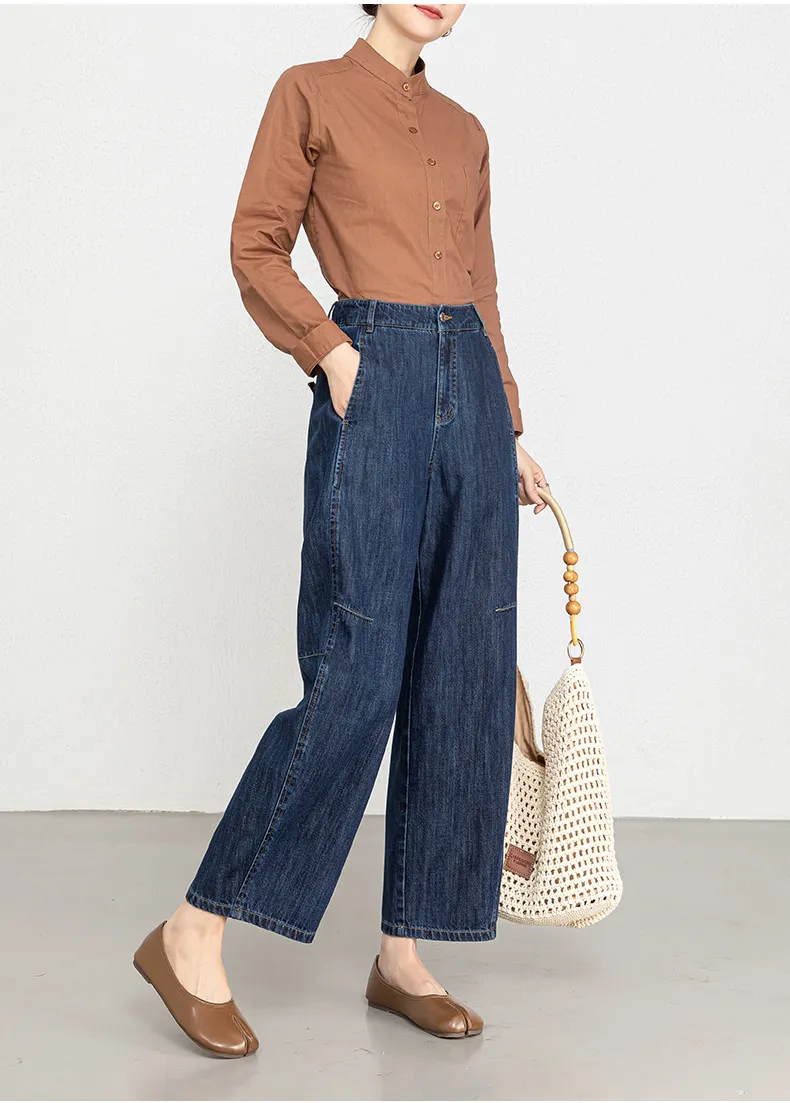 Jeans de tiro alto, transpirable para mujer — Detalles del producto 23