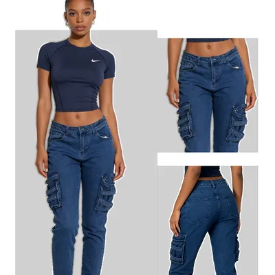 High-Rise Multi-Pocket Jeans — view 3
