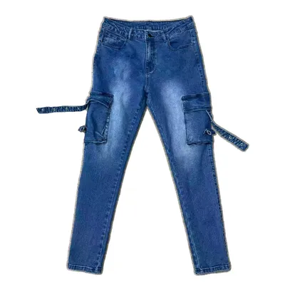 High-Rise Multi-Pocket Jeans — LX-JN-056