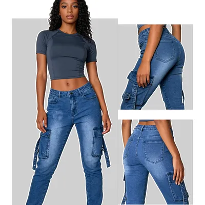High-Rise Multi-Pocket Jeans — view 3