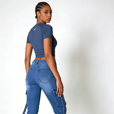 High-Rise Multi-Pocket Jeans — view 5