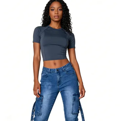 High-Rise Multi-Pocket Jeans — view 6