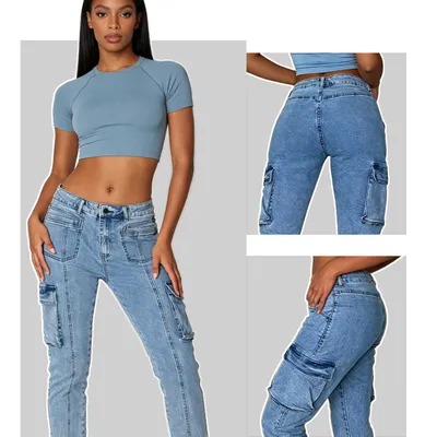 High-Rise Multi-Pocket Jeans — view 3