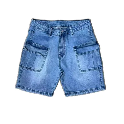 Whisker Wash Denim Shorts — LX-DS-006