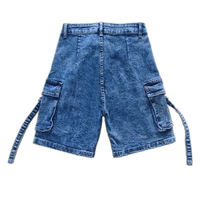 Whisker Wash Denim Shorts — LX-DS-008
