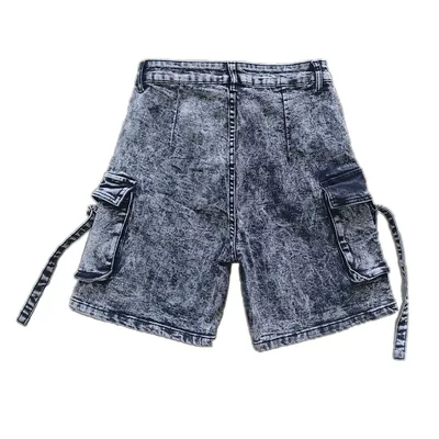 Whisker Wash Denim Shorts — LX-DS-009