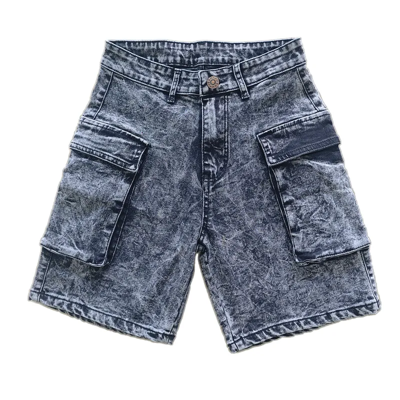 Shorts de Mezclilla con lavado bigote para mujer — view 1