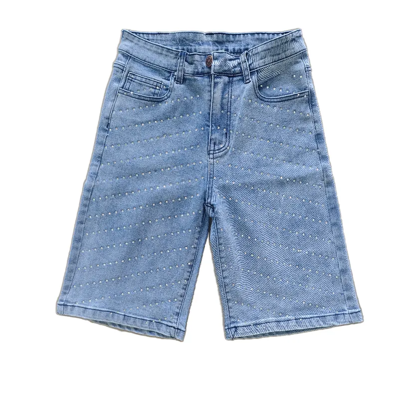 Unisex Vintage Wash Denim Shorts — view 1